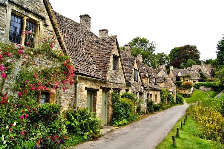 Häuser von Arlington Row im Dorf Bibury