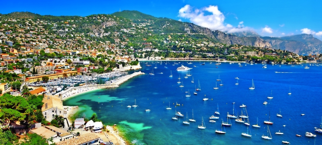 azure coast of France - panoramic view of Nice