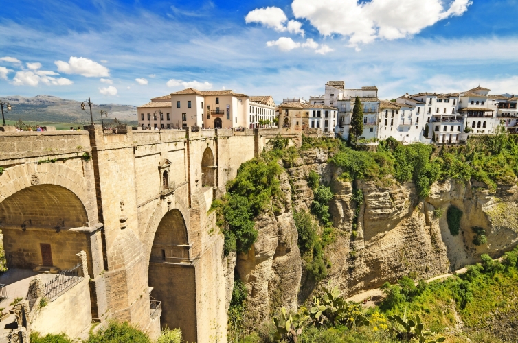 Ronda-Brücke und -schlucht, Ronda, Màlaga, Andalusien, Spanien.